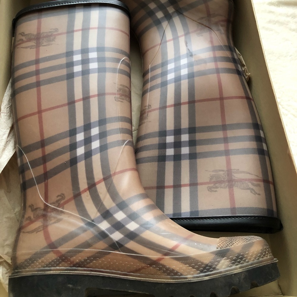 Burberry rain boots